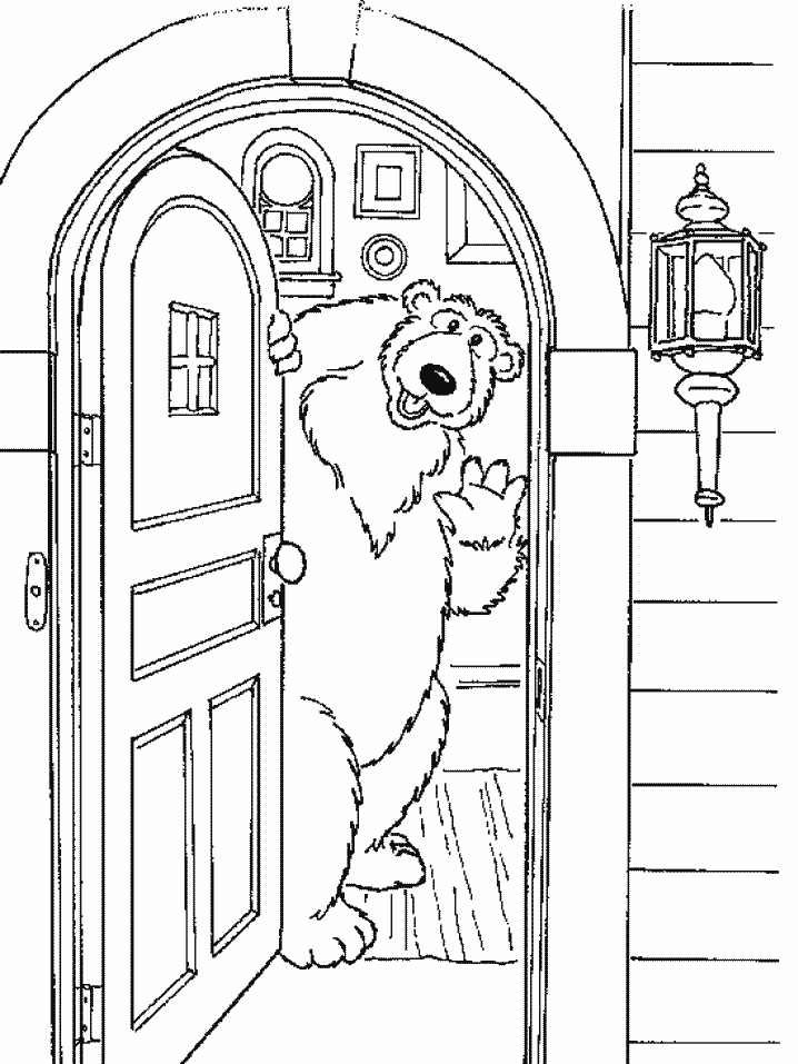 Cartoon Polar Bear Coloring Page