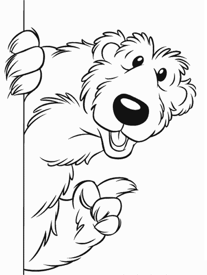 Cartoon Bear Coloring Page