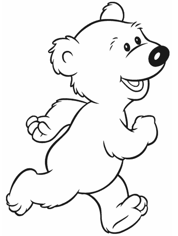 Bear Cartoon Coloring Pages