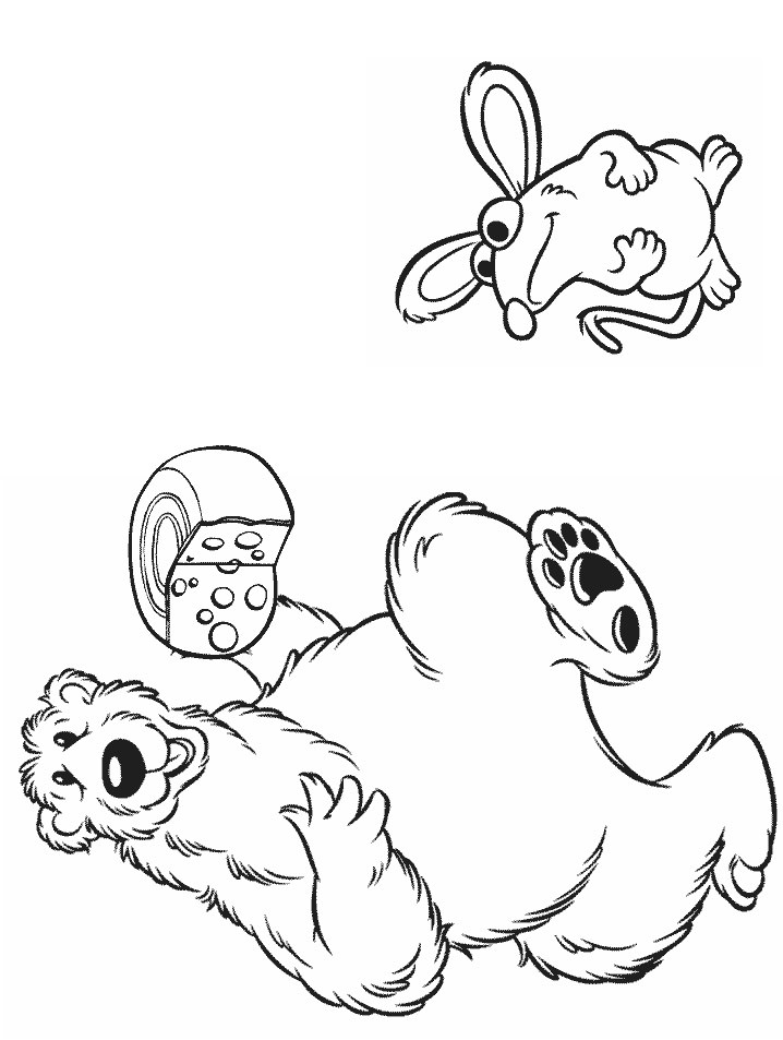 Bear Coloring Page Cartoon