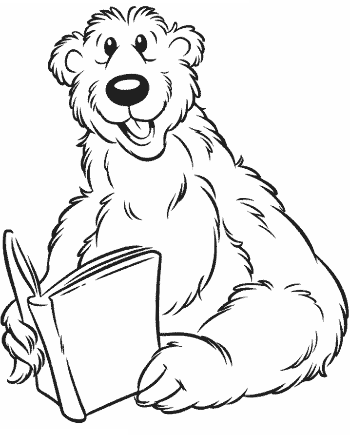 Bear Cartoons Coloring Page For Kids
