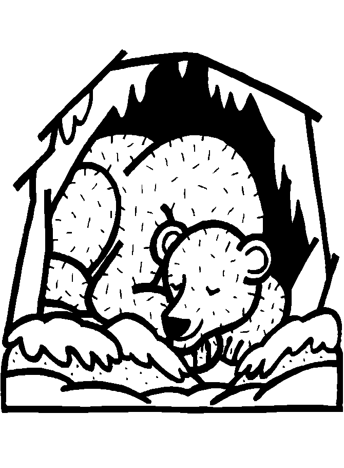 Bear Christmas Coloring Page