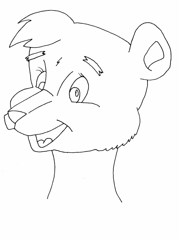 Bears Head Coloring Pages