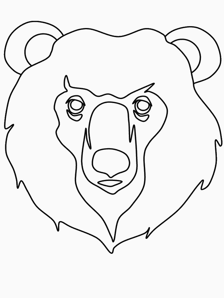 Bear Face Coloring Pages