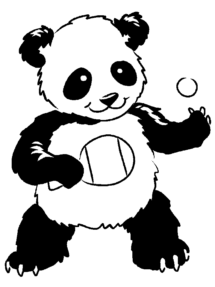 Bear Panda Coloring Pages