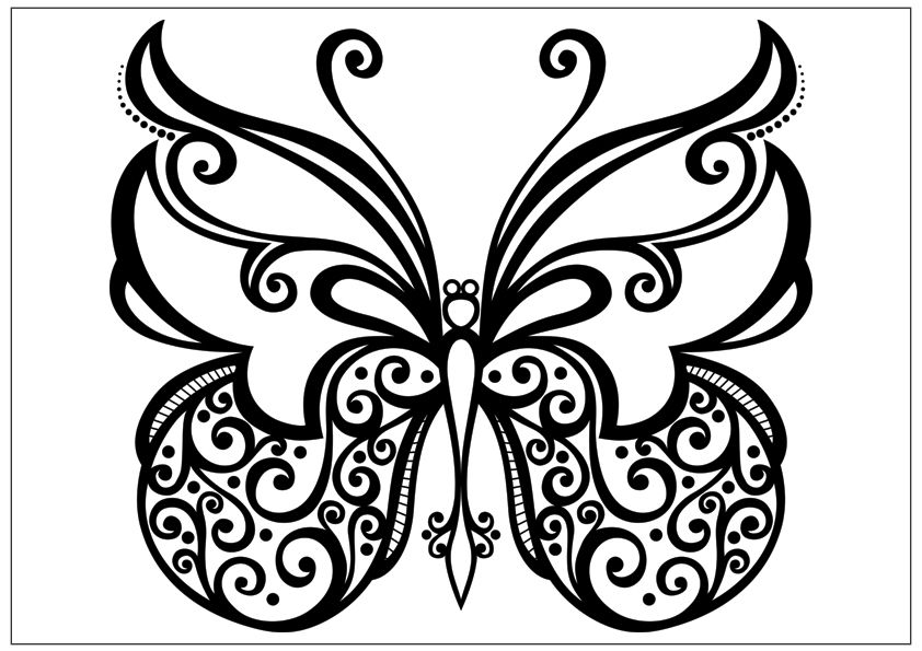 beautiful butterfly coloring pages