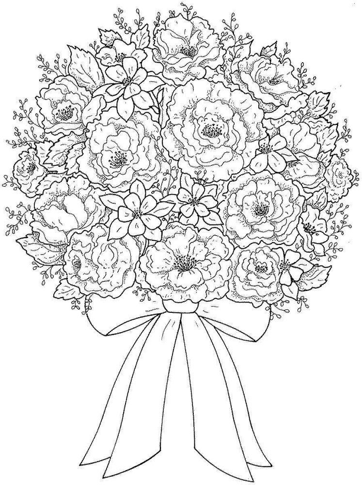 beautiful flower coloring pages