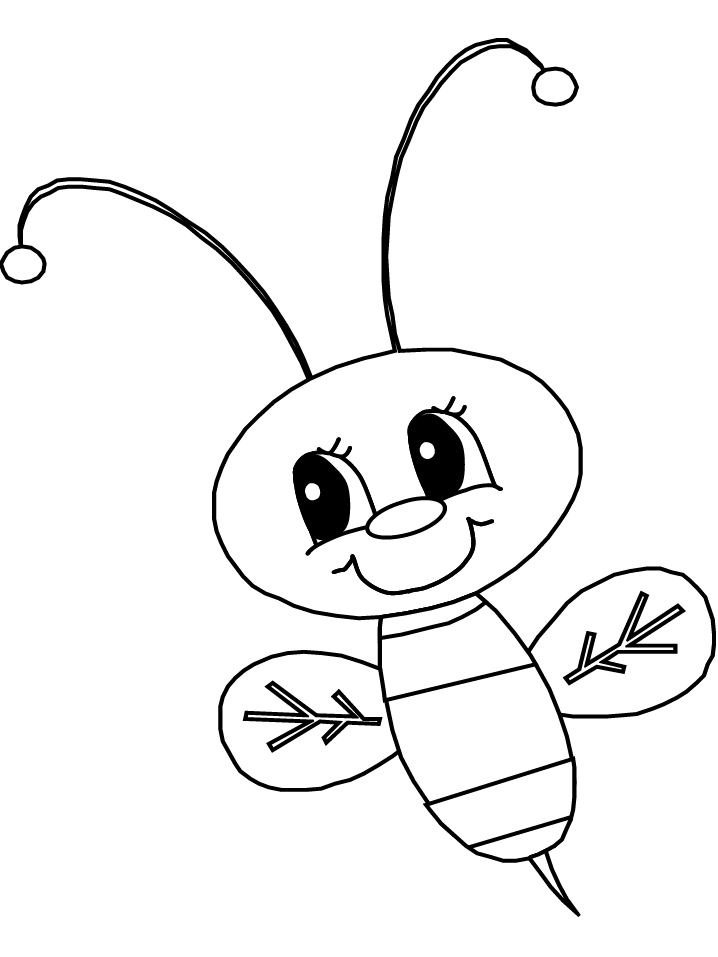 Bumble Bee Funny coloring page