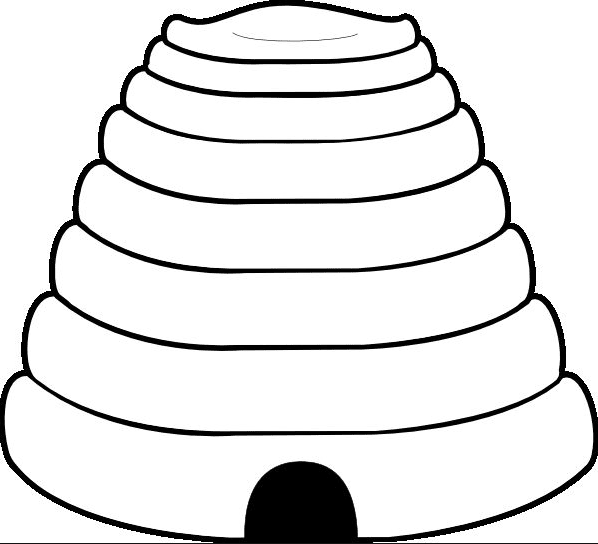 Beehive coloring page