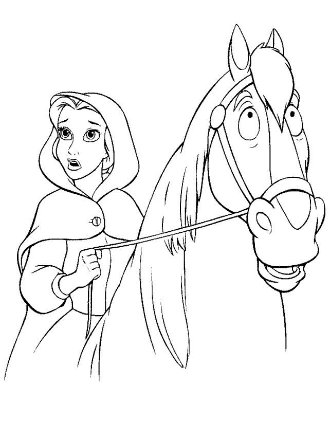 belle horse coloring pages