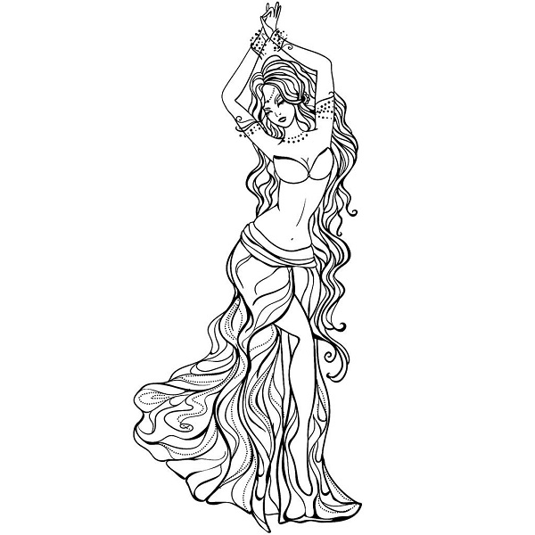 Belly Dance Coloring Pages