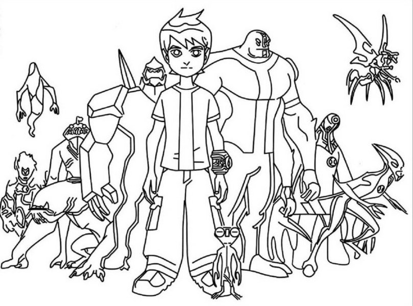 Ben 10 Alien Force Coloring Pages