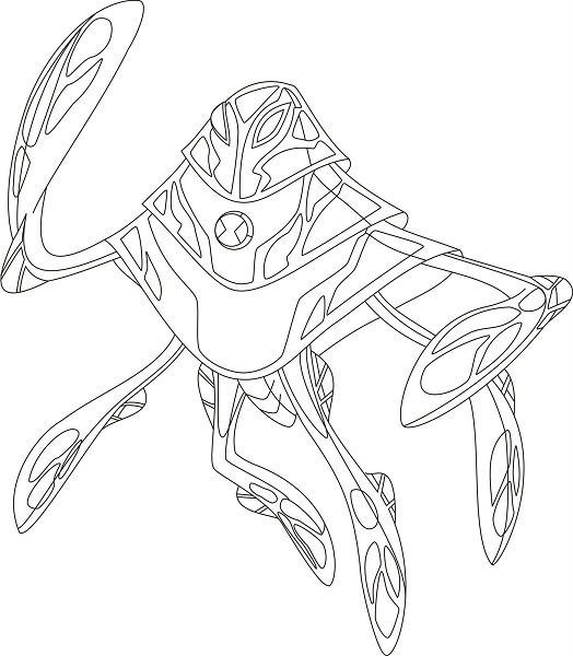 Ben 10 Alien X Coloring Pages