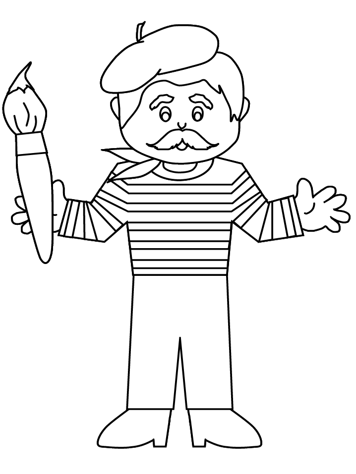 Beretboy2 France Coloring Pages Coloring Page Book For Kids