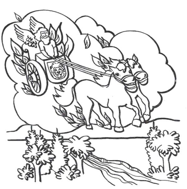 bible horse and chariot coloring pages