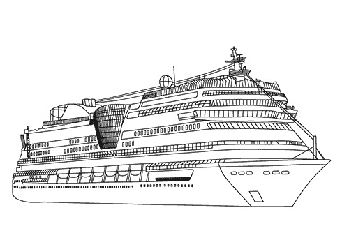 Big Boat Coloring Pages