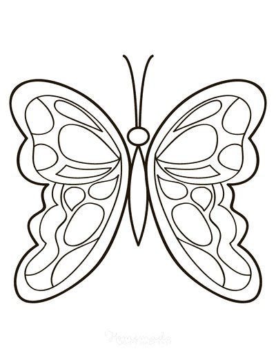 big butterfly coloring pages