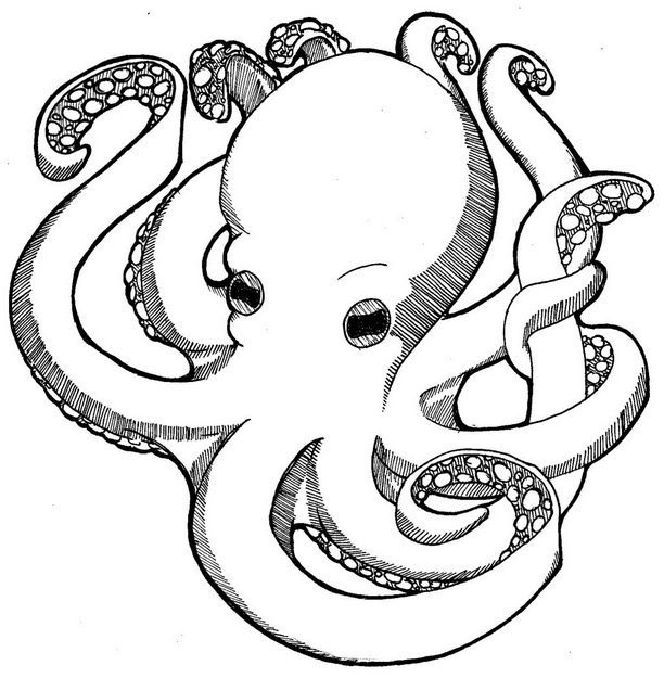 Big Octopus Coloring Page