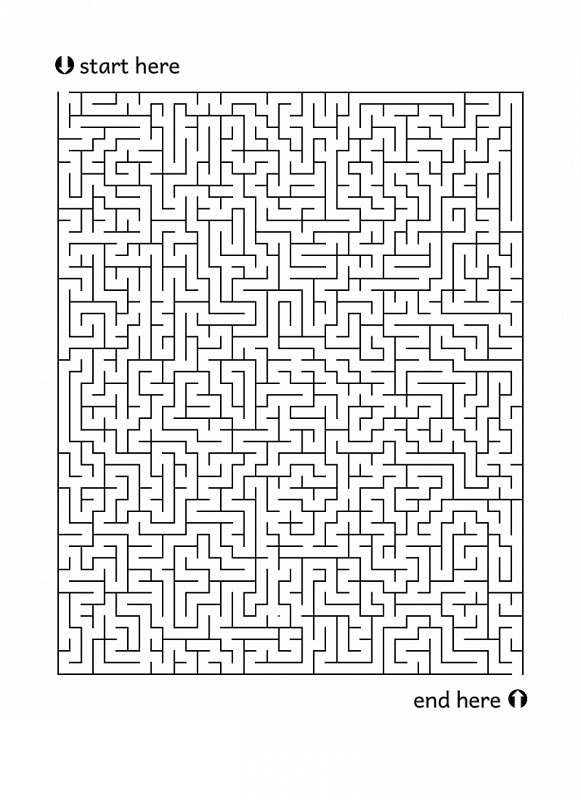Biggest Maze Simple Coloring Pages