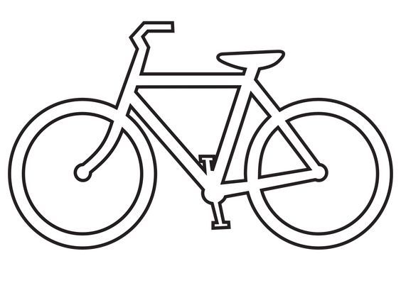 Bike Clipart Coloring Page