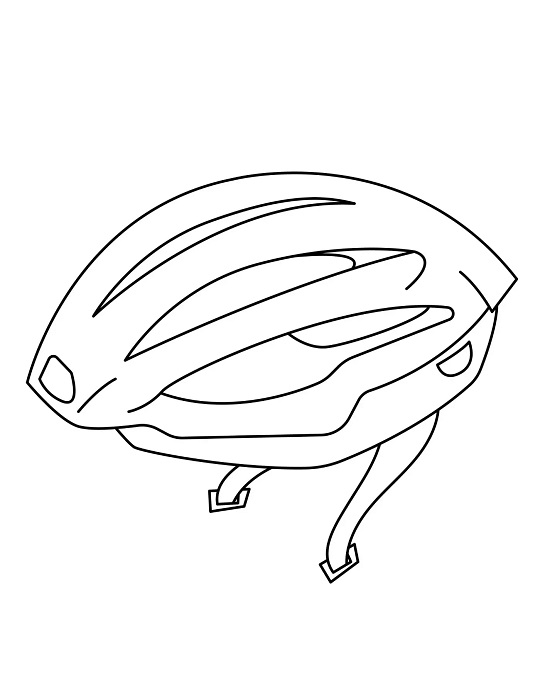 Bike Helmet Coloring Page
