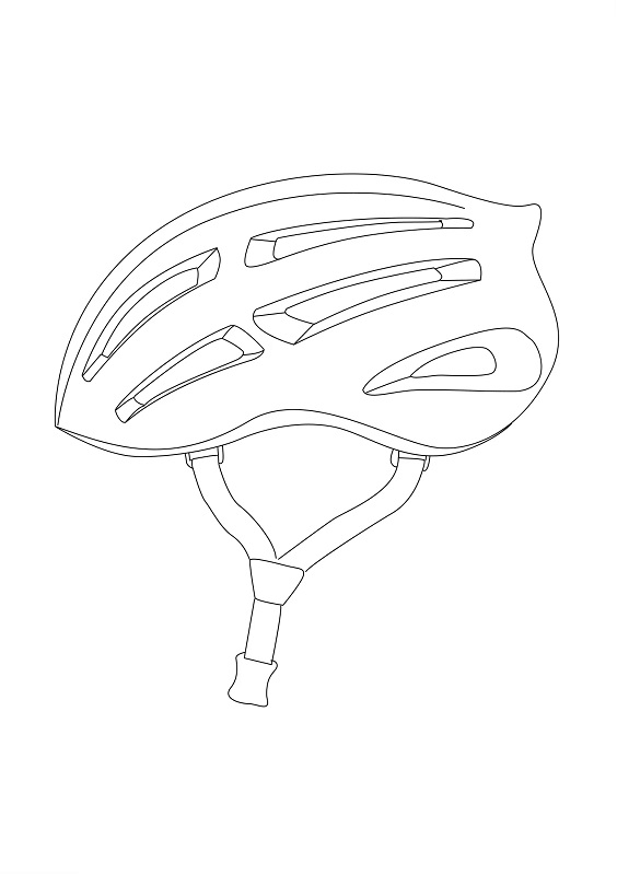 Bike Helmet Coloring Pages