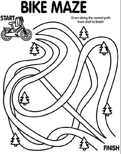 Bike printable maze