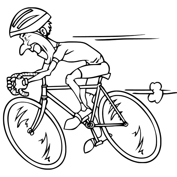 Bike Riding Coloring Page