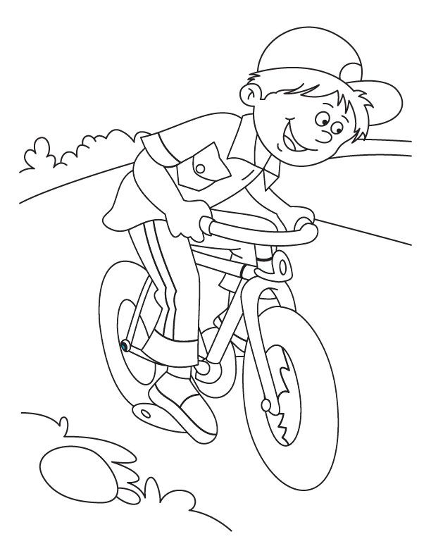 Bike Riding Coloring Pages
