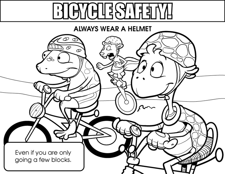 Bike Safety Coloring Pages