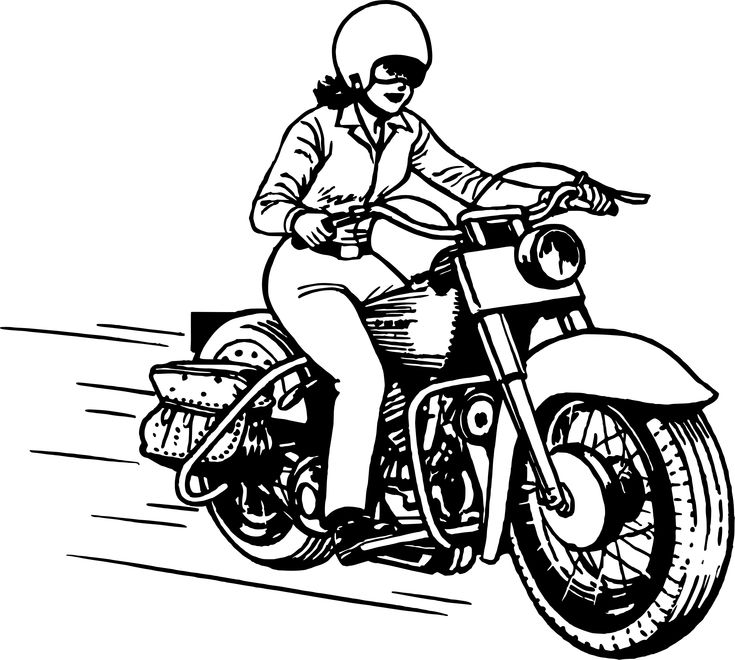 Biker Girl Coloring Pages