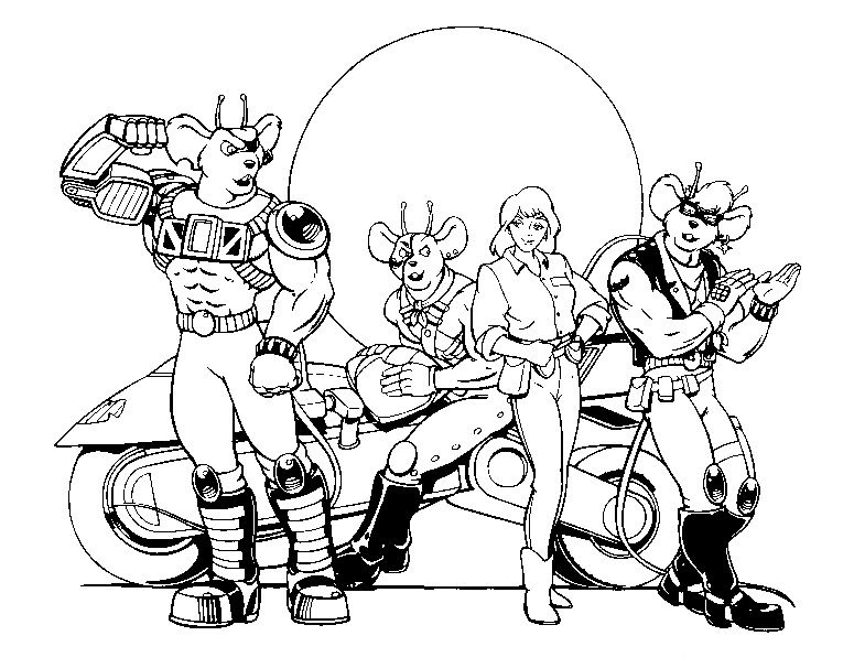 Biker Mice from Mars Coloring Pages