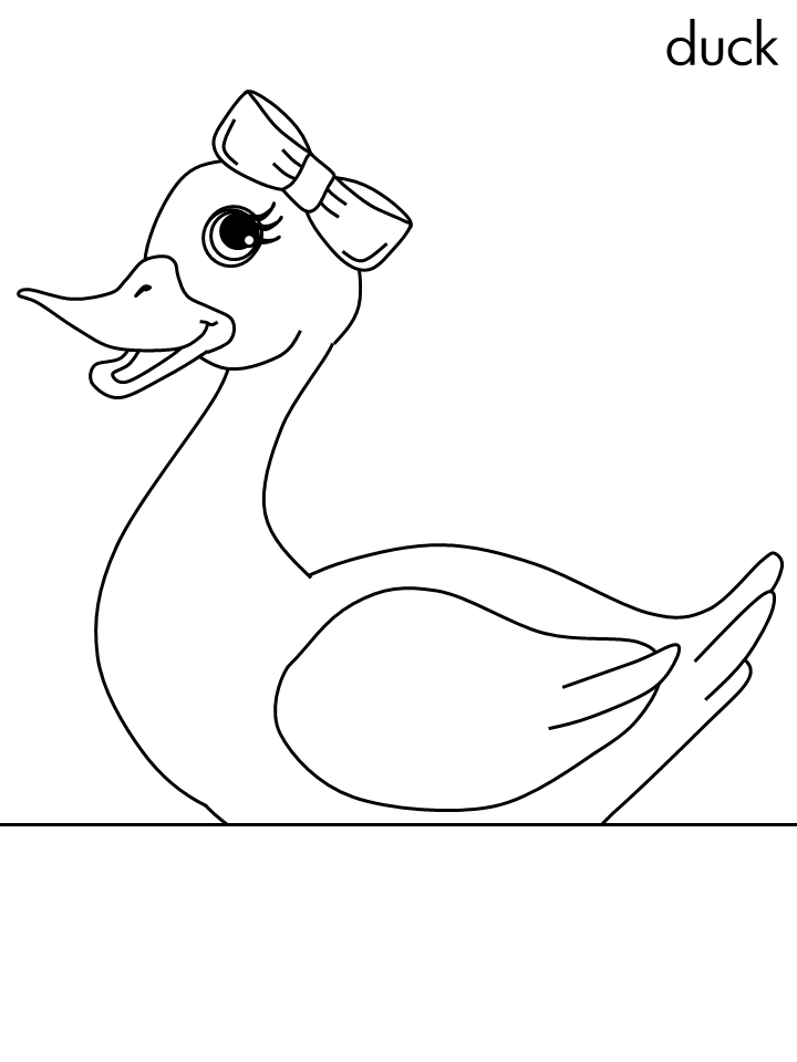 Coloring Page of Duck