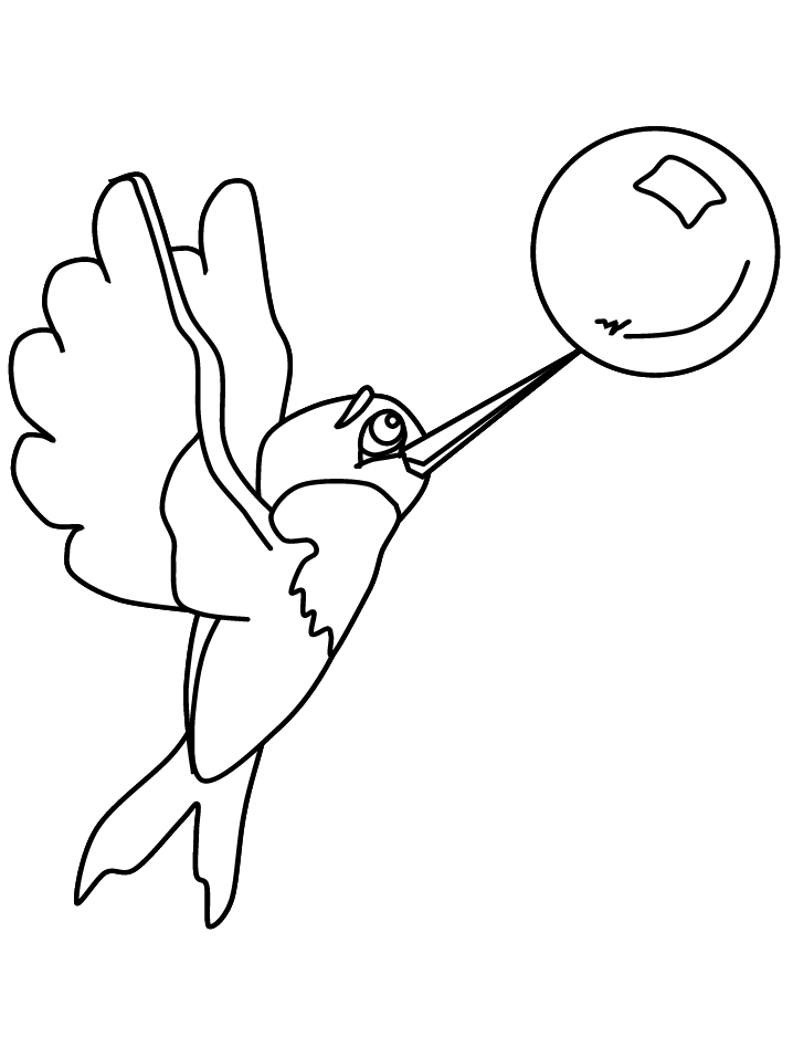 Coloring Page Humming Birds