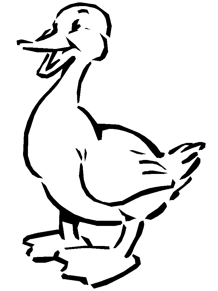 Easy Duck Coloring Pages
