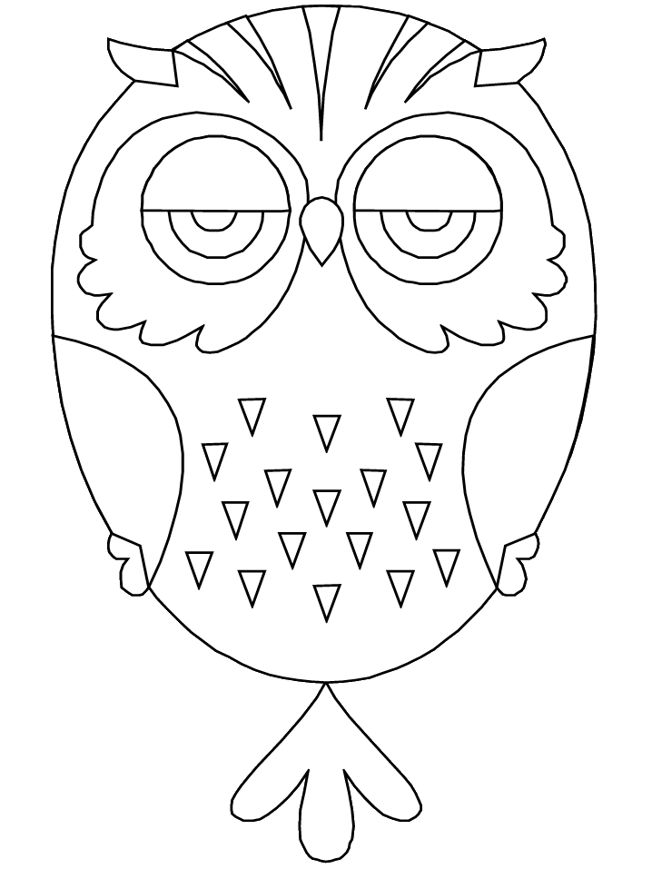 Birds Owl Animals Coloring Pages