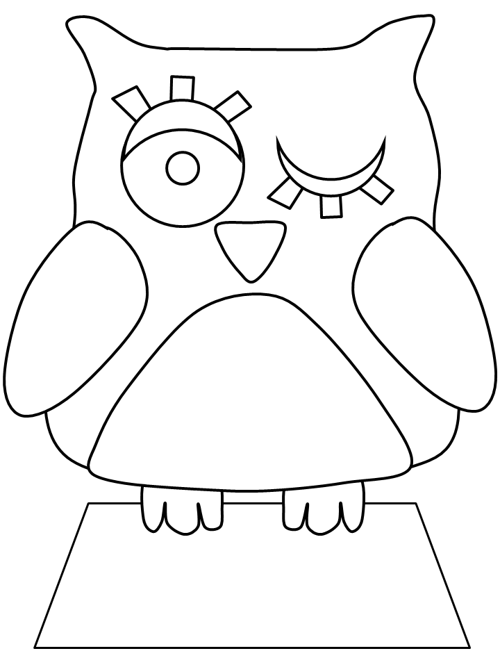 Cute Owl Coloring Page