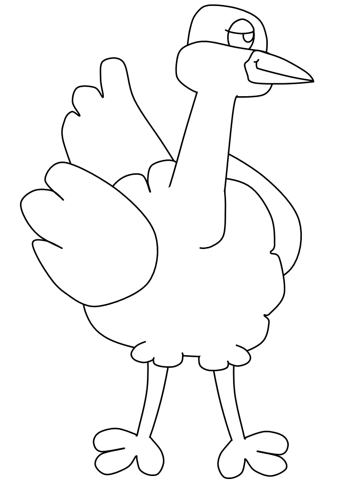 Birds Rhea Animals Coloring Pages