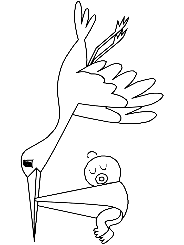 Birds Stork Animals Coloring Pages