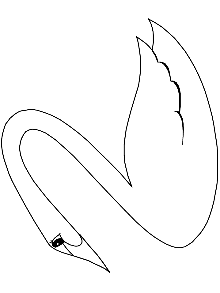 Birds Swan Animals Coloring Pages