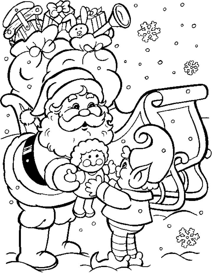 black and white christmas winter coloring pages