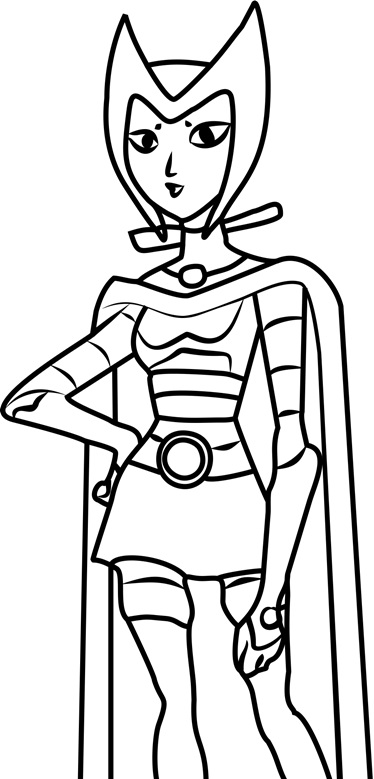 Blackfire Super Hero High School Coloring Pages