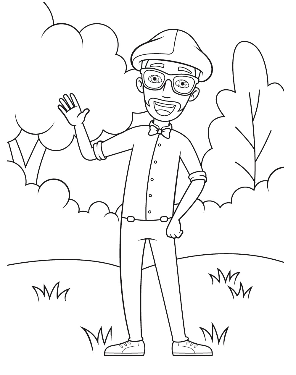 blippi coloring page