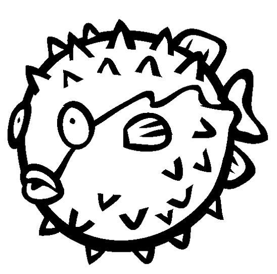 Blowfish coloring page