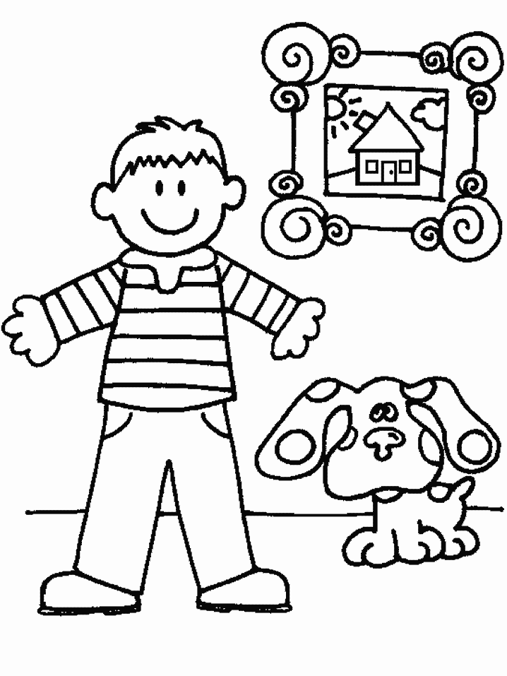 Printable Blue Cartoons Coloring Pages