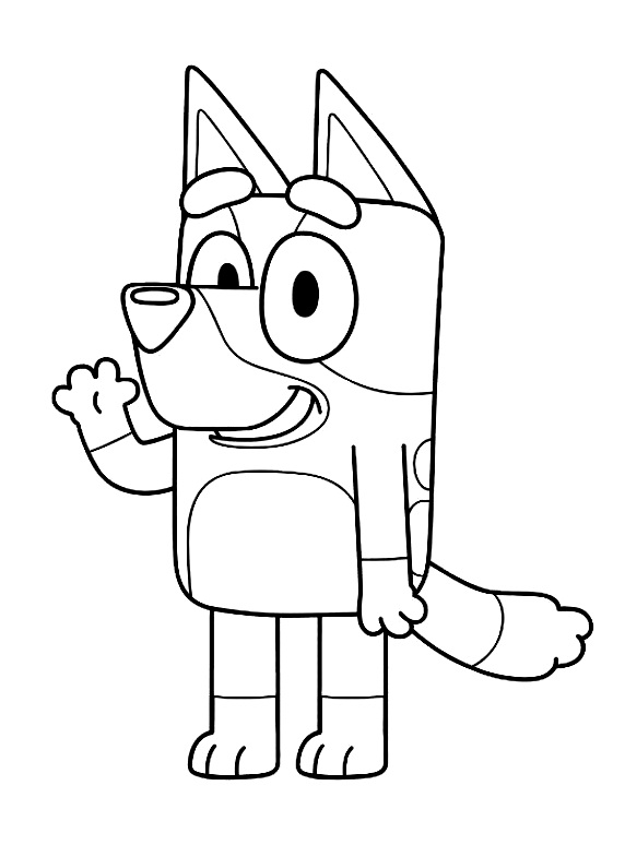 bluey coloring page