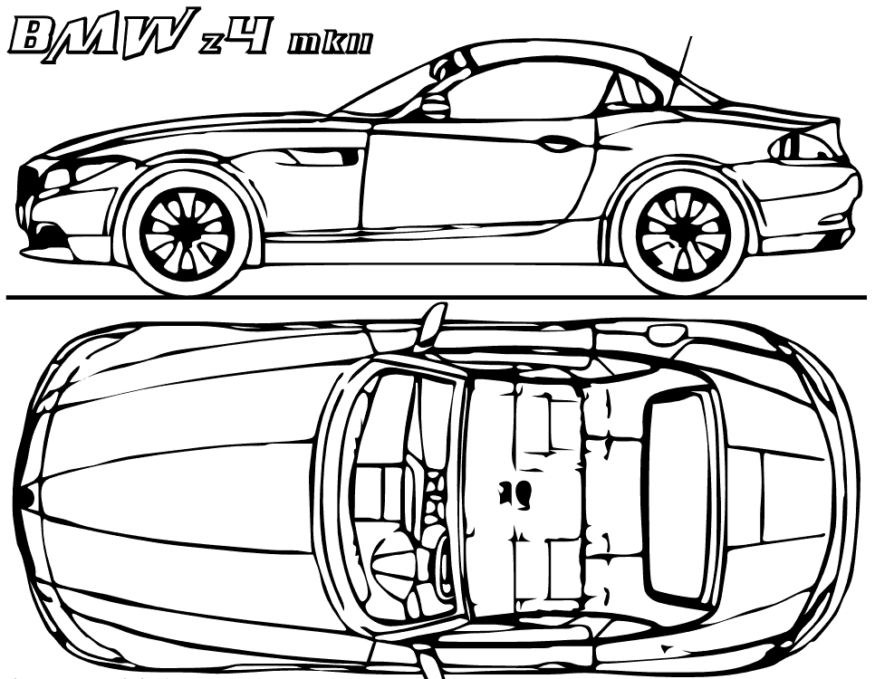 BMW Concept Car Coloring Page