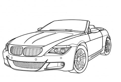 BMW M6 Coloring Page