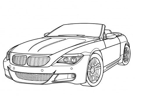BMW M6 Coloring Page