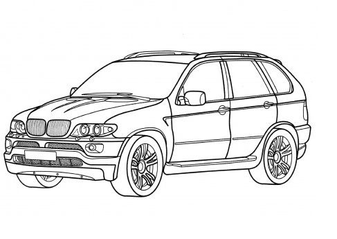 BMW X5 Coloring Page